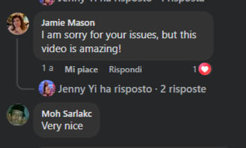 comments on videos